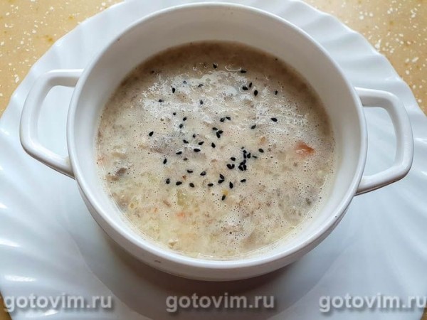 Грибной суп-пюре из шампиньонов с сыром Грибной суп-пюре из шампиньонов с сыром
