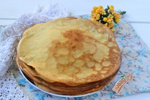 Простые блины на молоке Простые блины на молоке