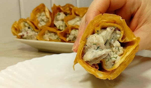 Блины с селедкой