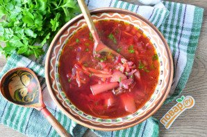 Борщ из красной капусты