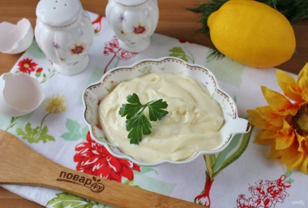 Домашний майонез с горчицей и лимоном