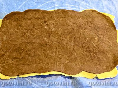 Двухцветное печенье с орехами 
