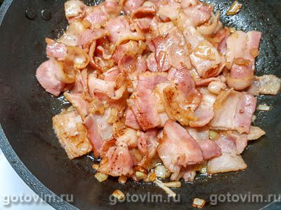 Гратен из картофеля с беконом и сыром