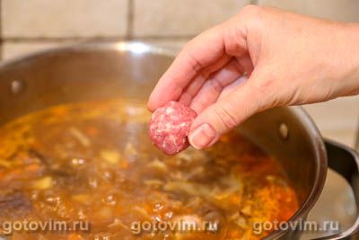 Грибные щи с фрикадельками Грибные щи с фрикадельками