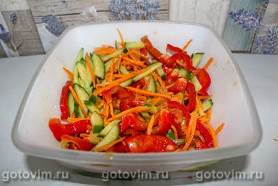 Капуста с овощами по-корейски
