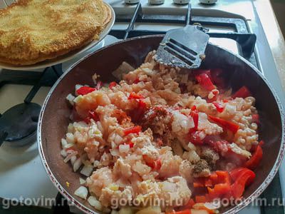 Картофельные блины с фаршем