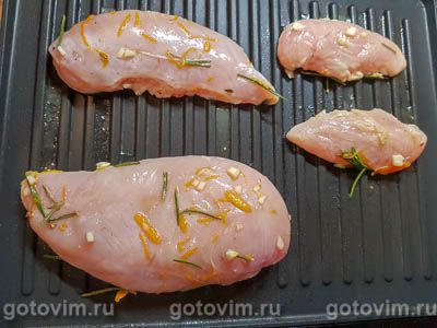 Куриная грудка в апельсиновом маринаде с медом