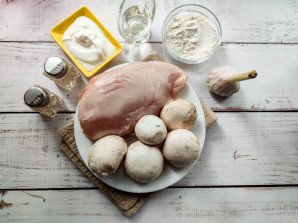 Куриные оладьи с грибами Куриные оладьи с грибами