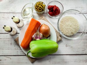 Овощное соте с рисом