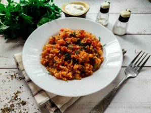 Овощное соте с рисом