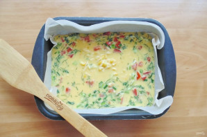 Рулет из омлета с овощами