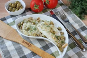 Рыба запеченная с оливками