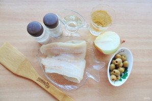 Рыба запеченная с оливками