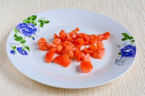 Салат с мидиями и овощами