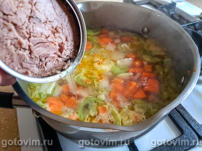 Суп из консервированного тунца